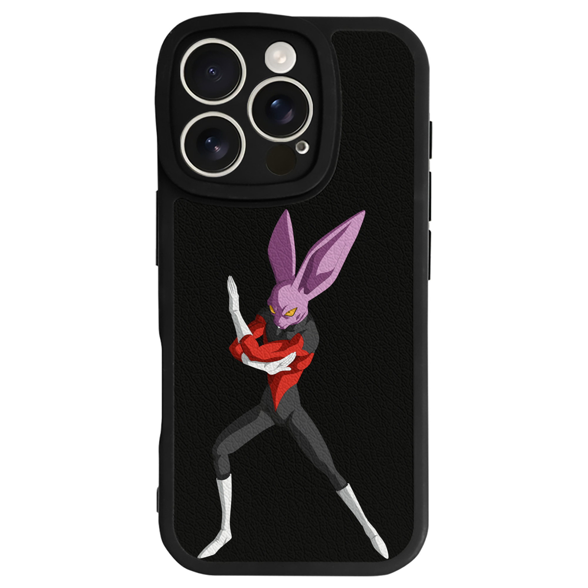 （画像用） ドラゴンボール ビルス 破壊神ビルス DRAGON BALL Beerus Birusu 【iPhone 16シリーズ対応】シリコンスマホケース（レザー調） 材質：シリコン
